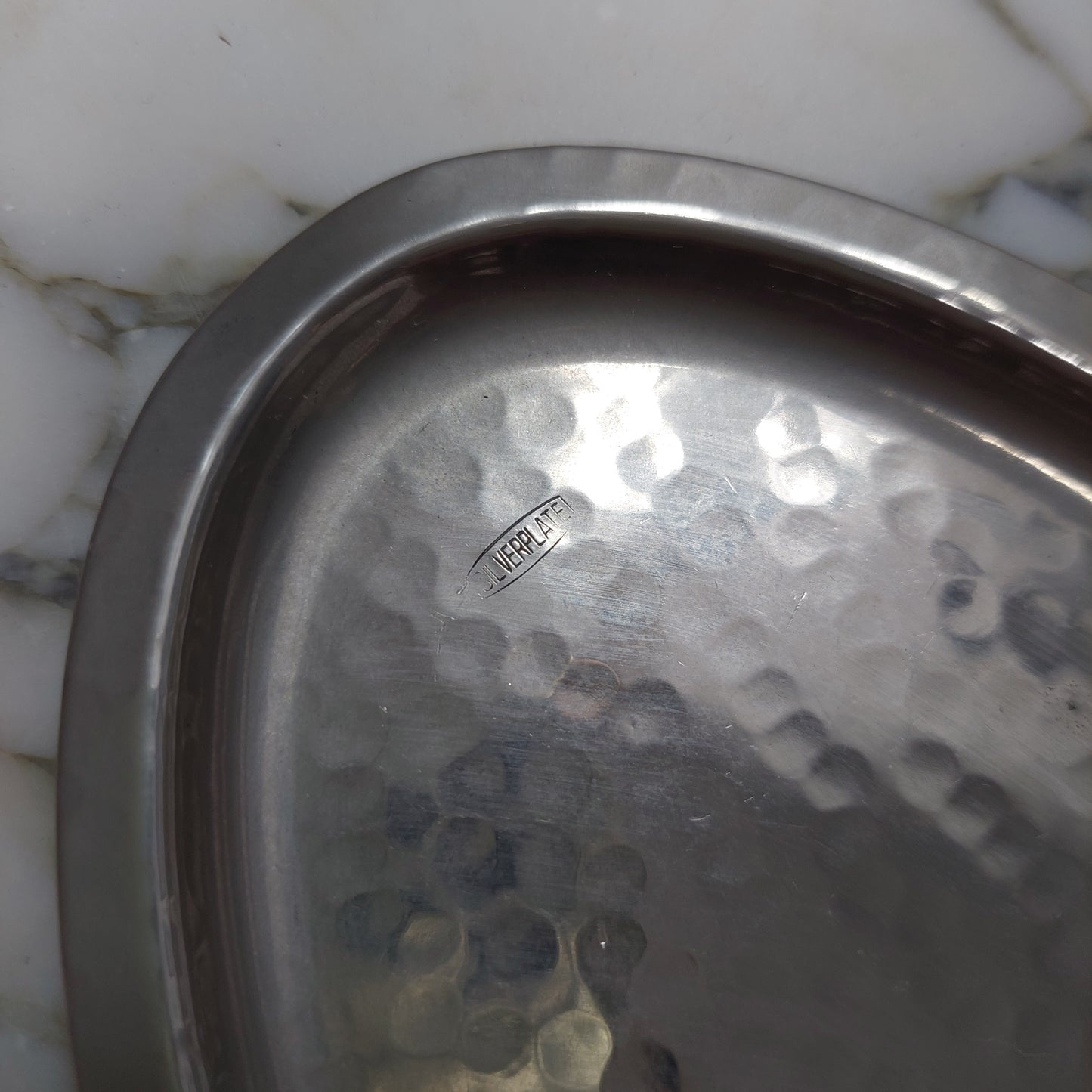 Mini Vassoietto Ovale Silver Plated Martellato