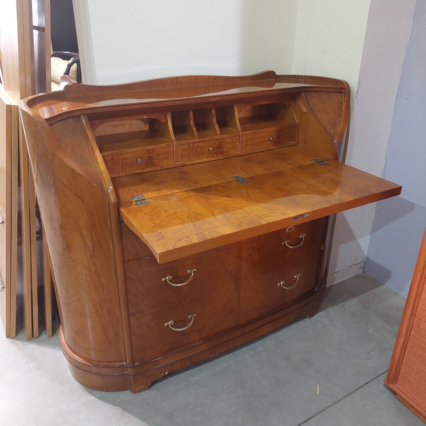 Cassettiera Secretaire 3c 1r 128x51x108h