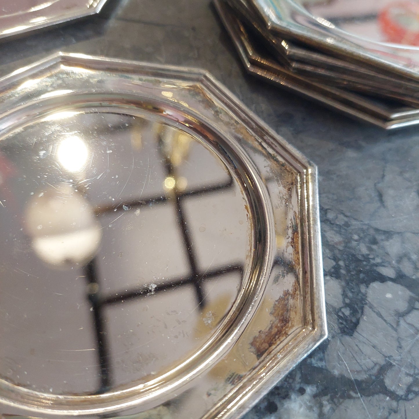 Set/9 Sottobicchieri Silverplated