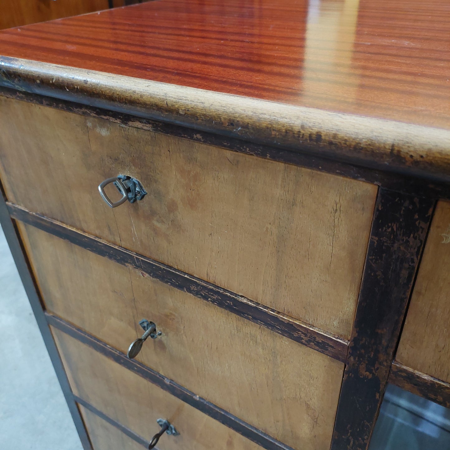 Scrivania* Legno Stile Decò 5/c Cm109x65x80h