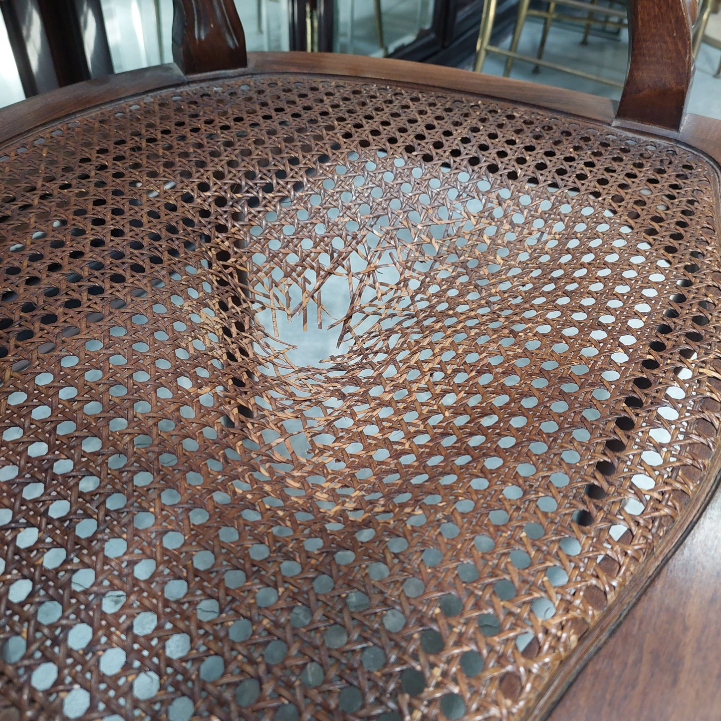 Poltroncina Legno/paglia Di Vienna*