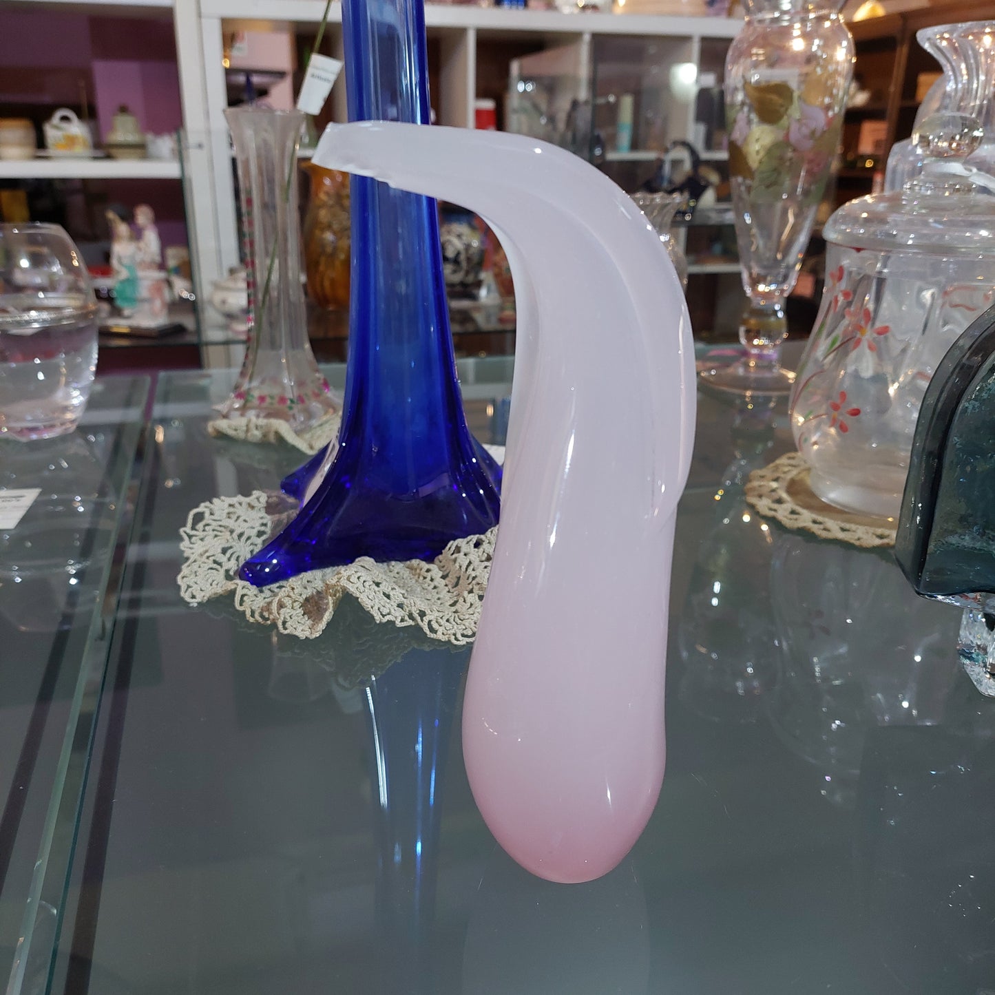 Statuetta Soprammobile Vetro* Di Murano Rosa H20