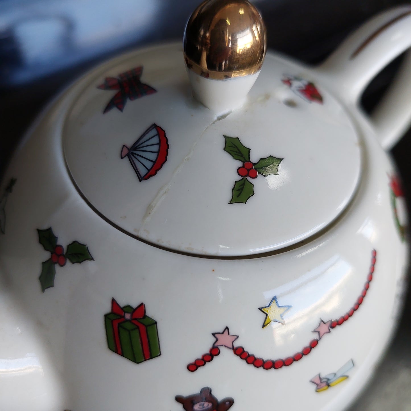 Set/tazza Teiera E Portabiscotti Porcellana* Taitù Noël