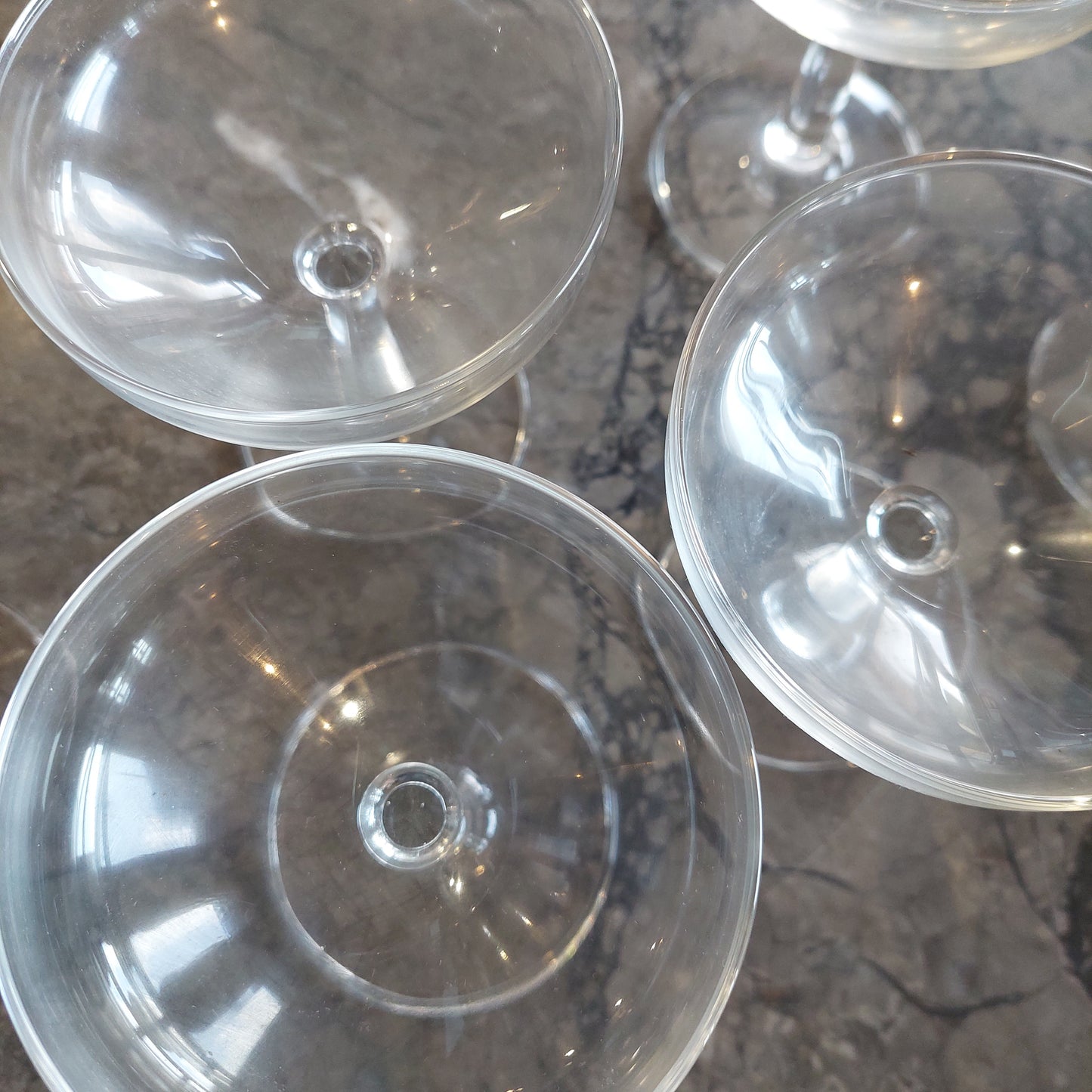 Set/6 Calici Coppe Vetro Liscio
