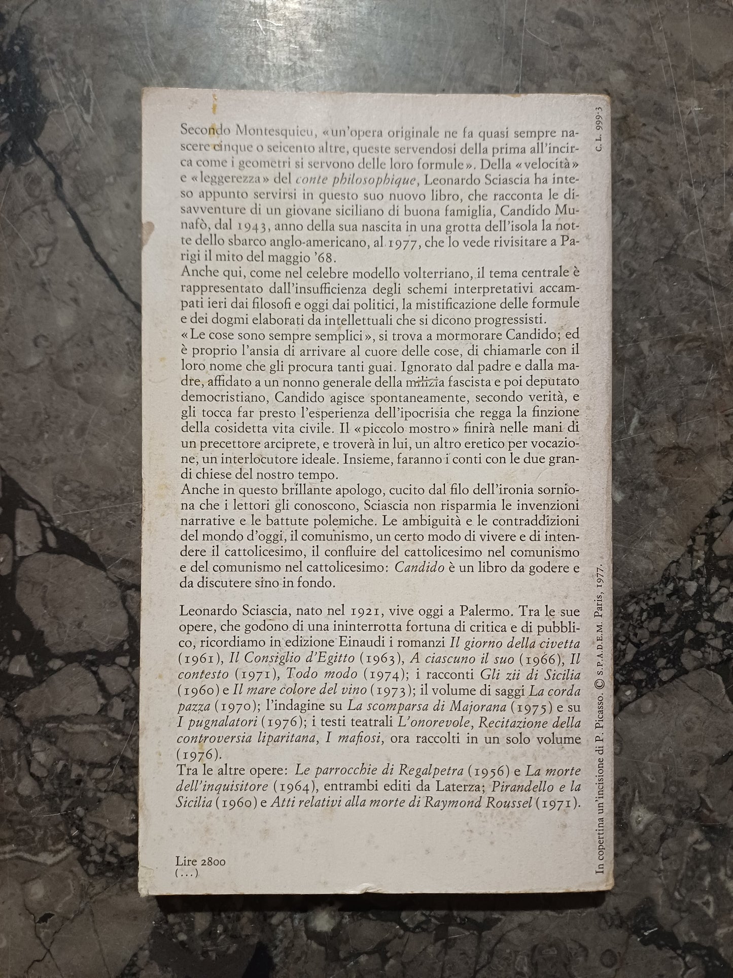 L/candido Ovvero Un Sogno Fatto In Sicilia - L. Sciascia