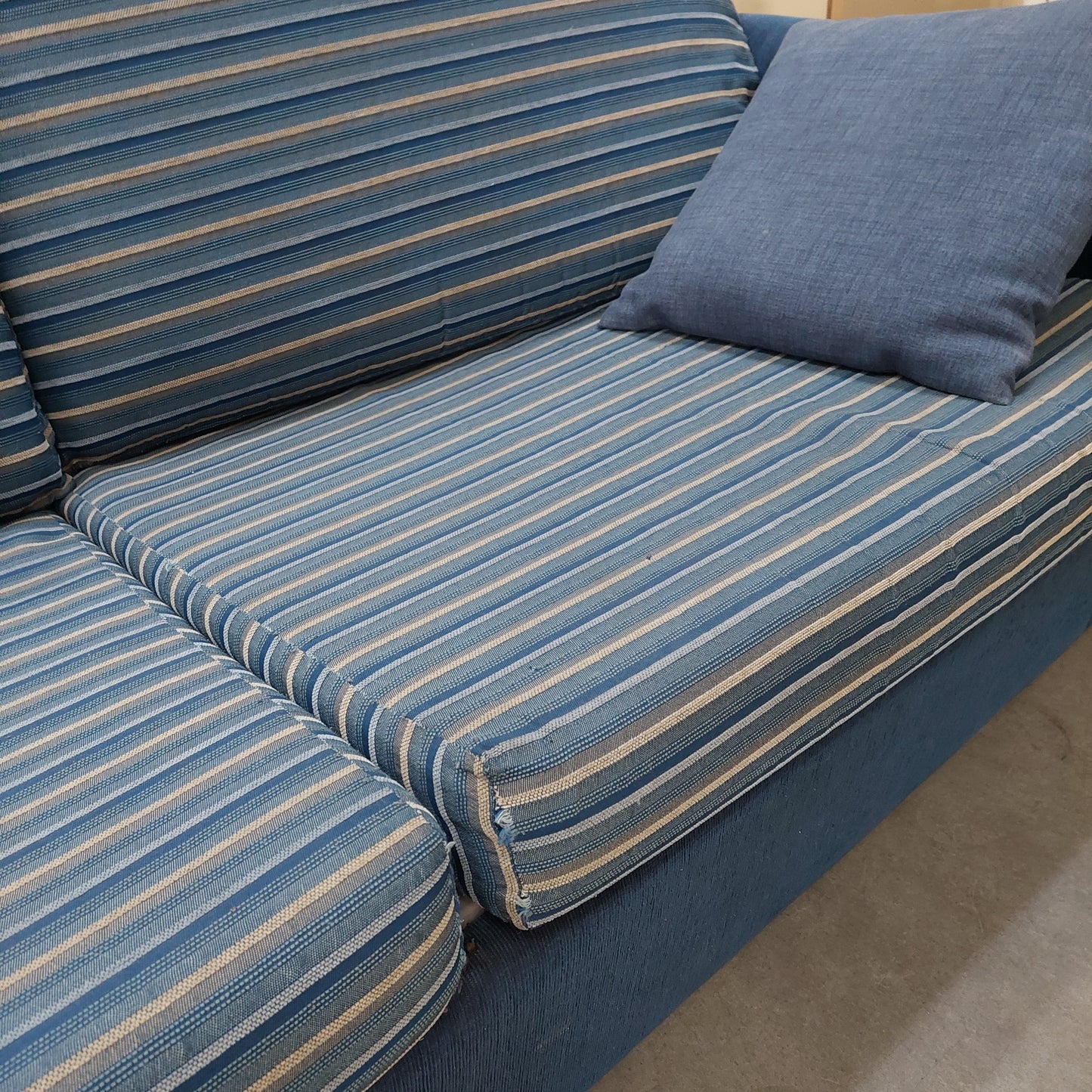 Divano-letto Blu 3 Posti (1piazza E Mezza) Cm180x78x80