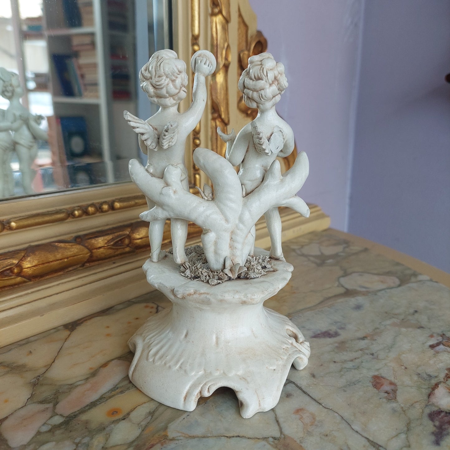 Statuina Coppia Puttini Porcellana* Capodimonte