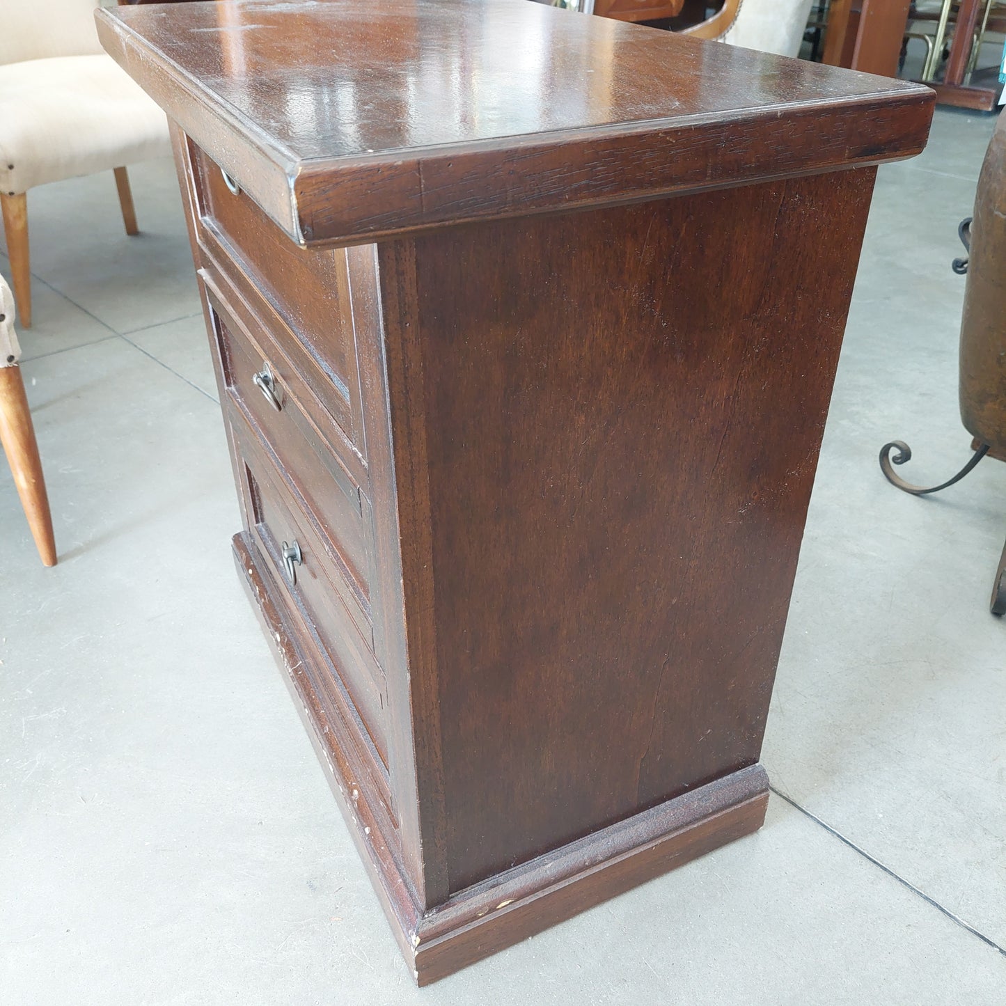 Comodino Legno* Arte Povera 3/cassetti