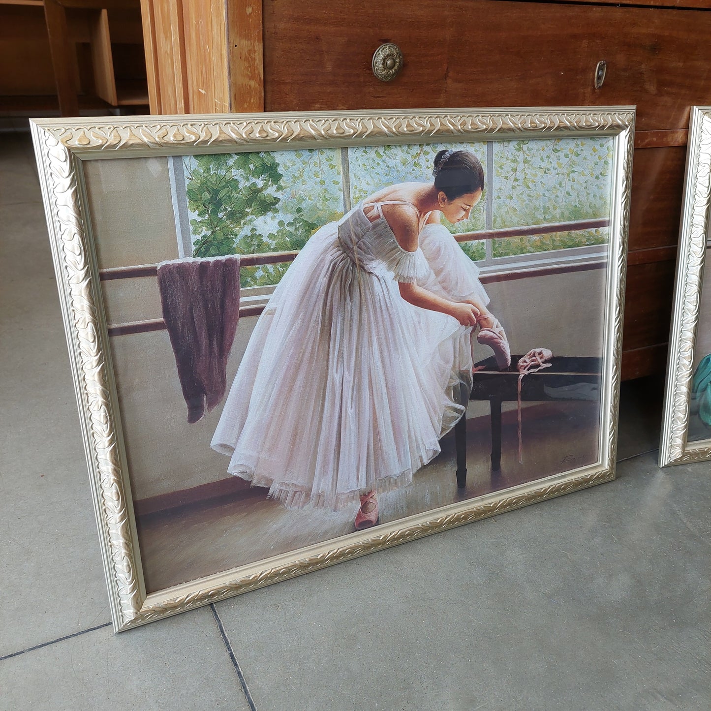 Quadro Stampa Ballerine Cornice Argentata
