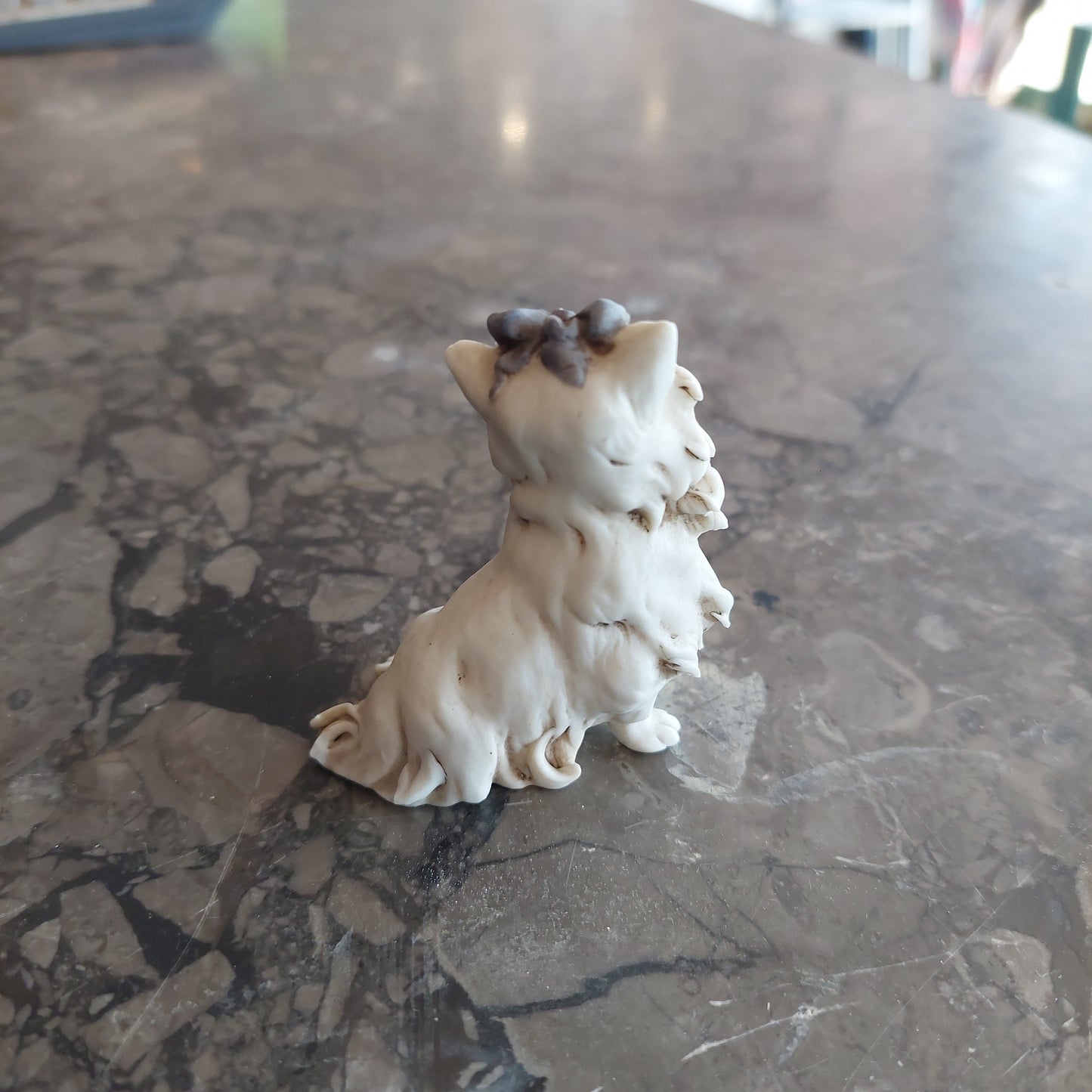 Statuina Cagnolino Porc Capodimonte Triade Di Benacchio