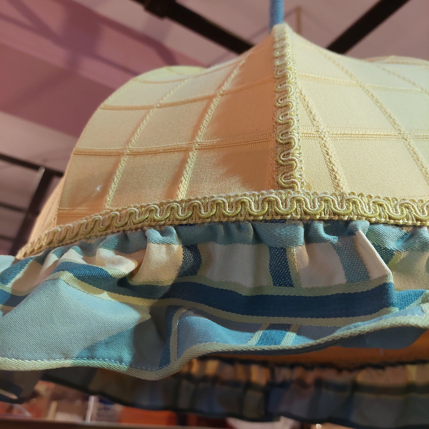 Lampadario Corda Paralume Cupola 1/luce