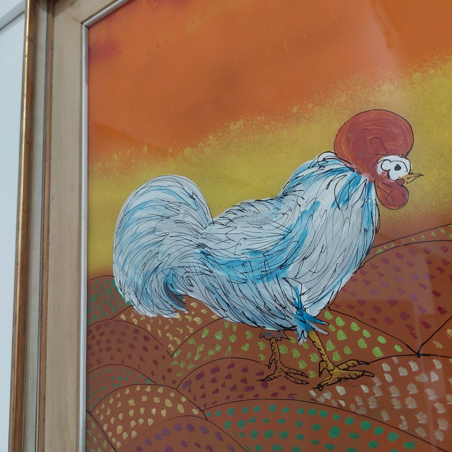 Q/gallo Su Campo Firmato Sabah Cm63x53