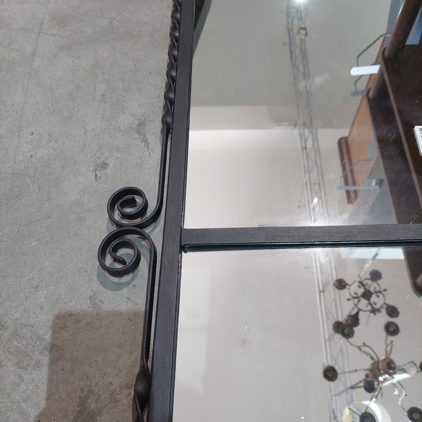 Specchio Legno/ferro Battuto Cm45x95