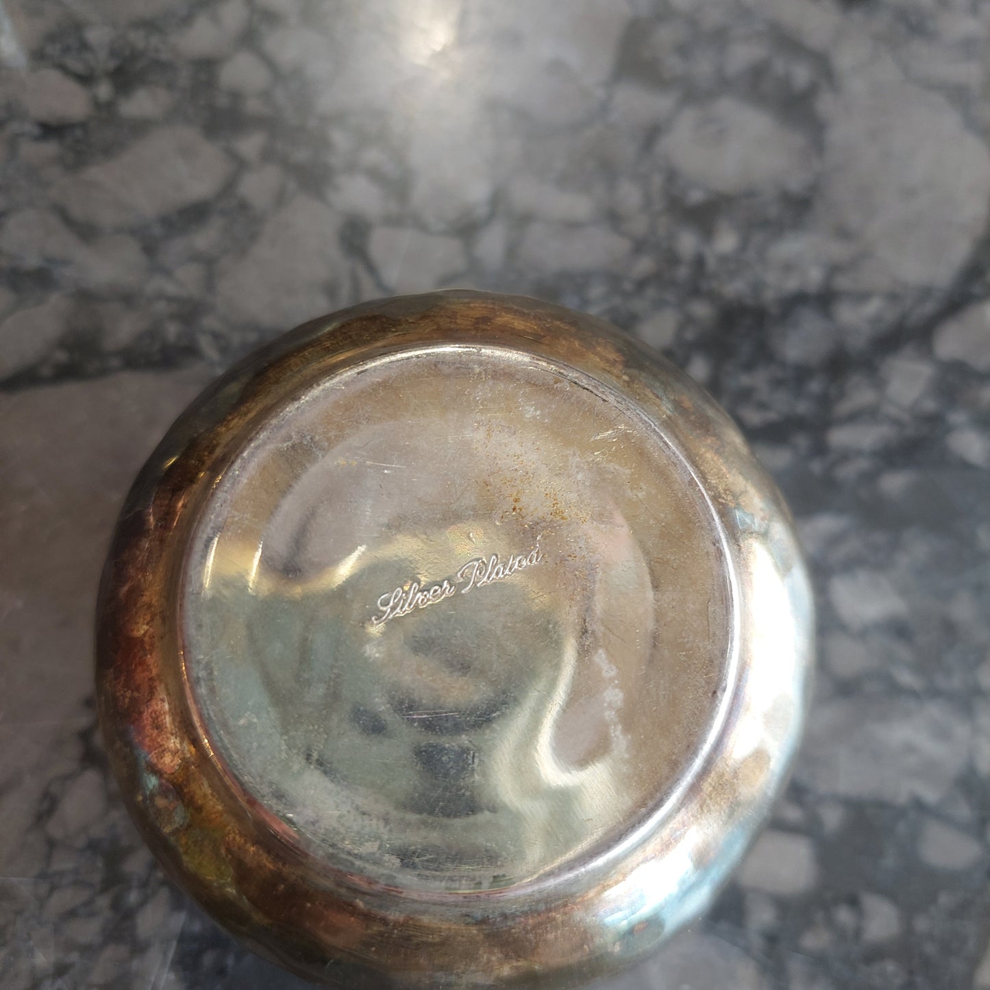 Mini Cachepot Silverplated Martellato