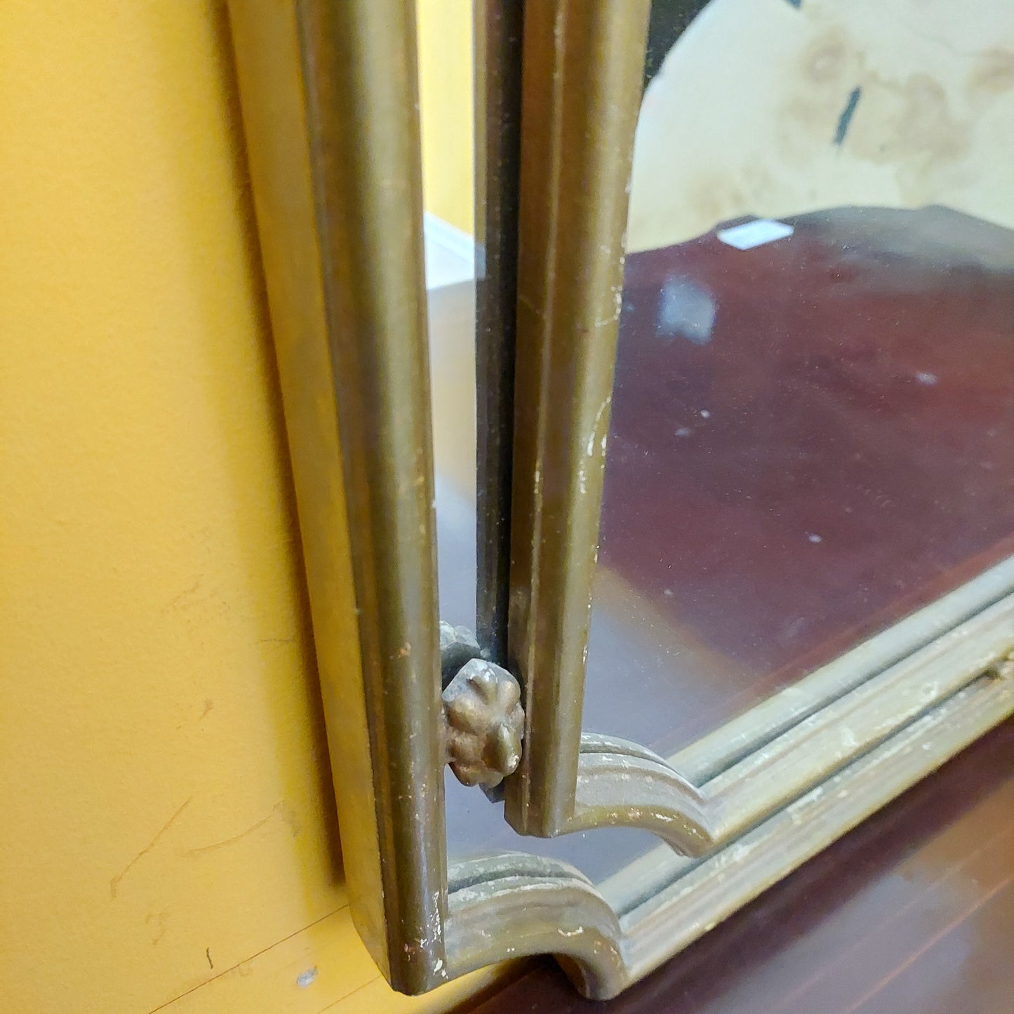 Specchio* Doppia Cornice Legno Oro Cm109x65