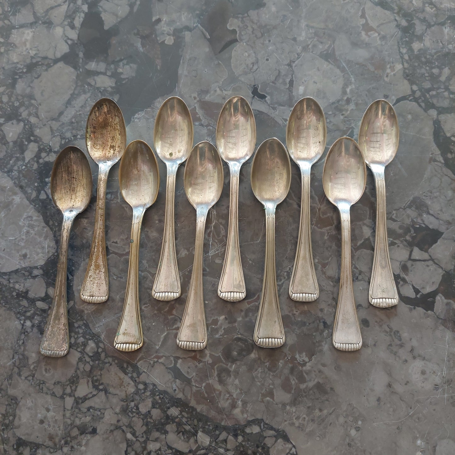 Set/10 Cucchiaini Vintage Arg 1000