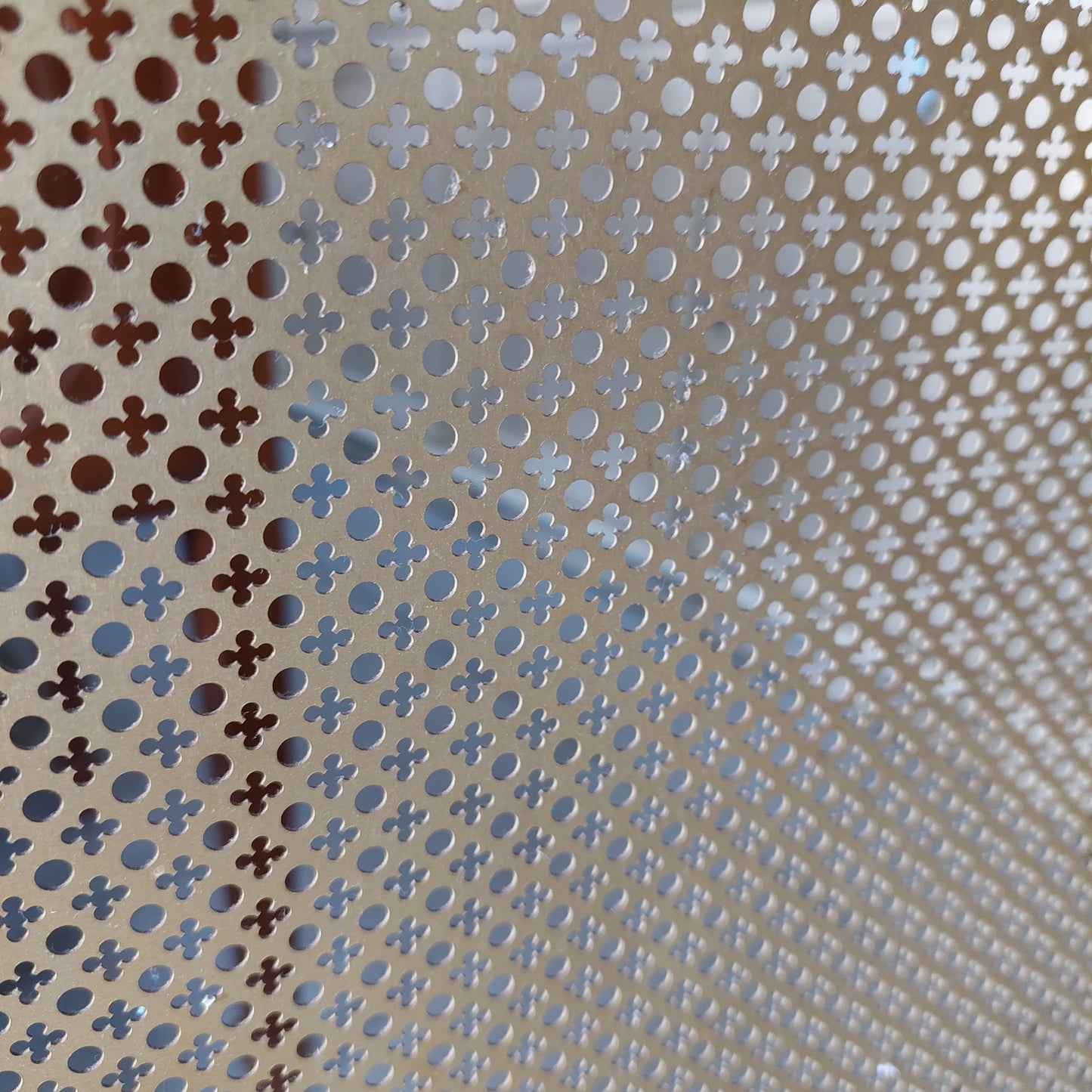 Copritermosifone Color Larice Griglia Metallo Dorato