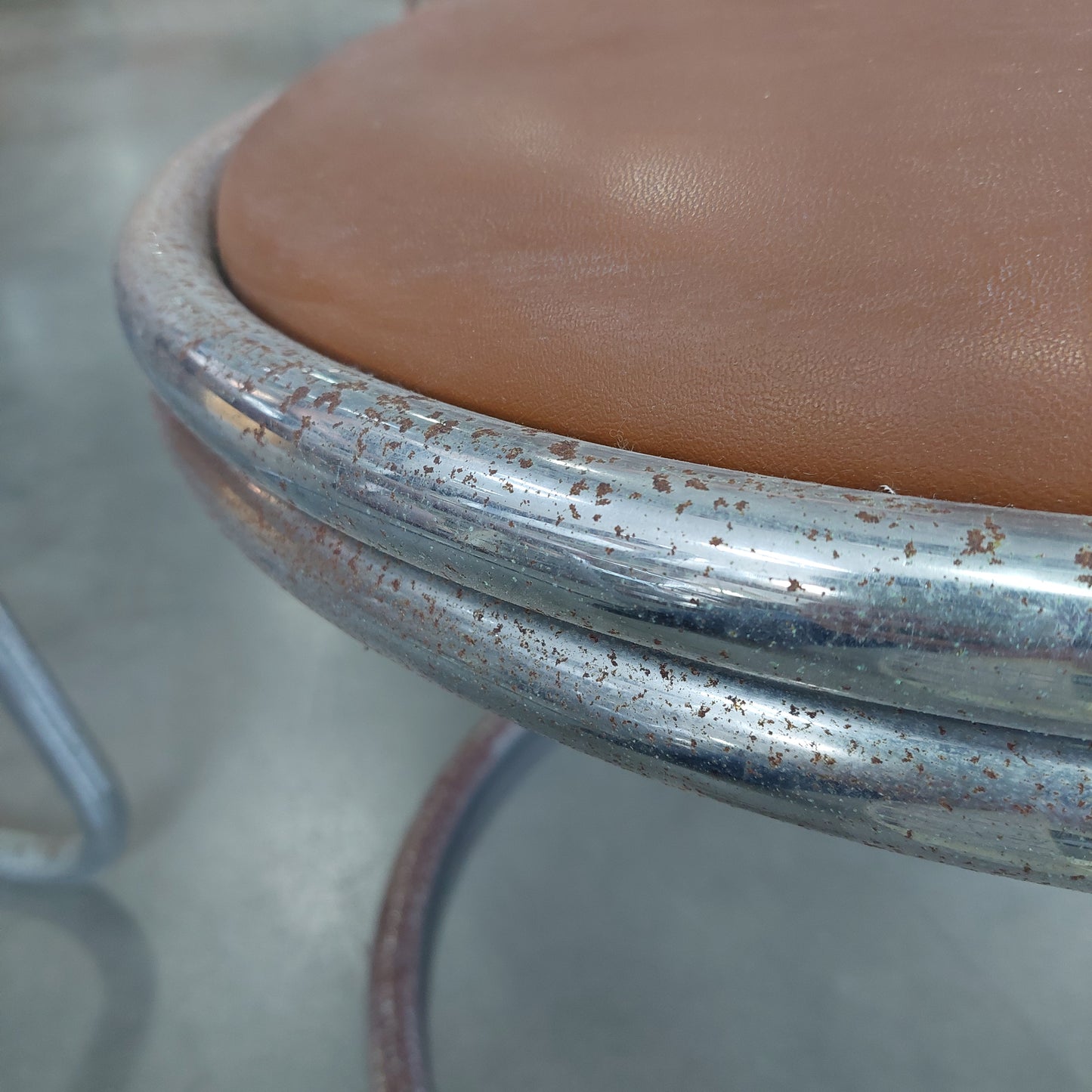 Sedia Metallo* Cromato Design Giotto Stoppino Anni 70