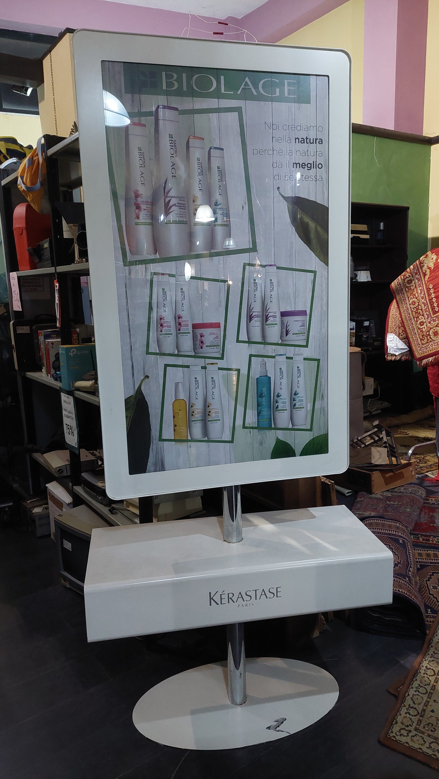 Stand Luminoso Per Poster Cm90x40x202h