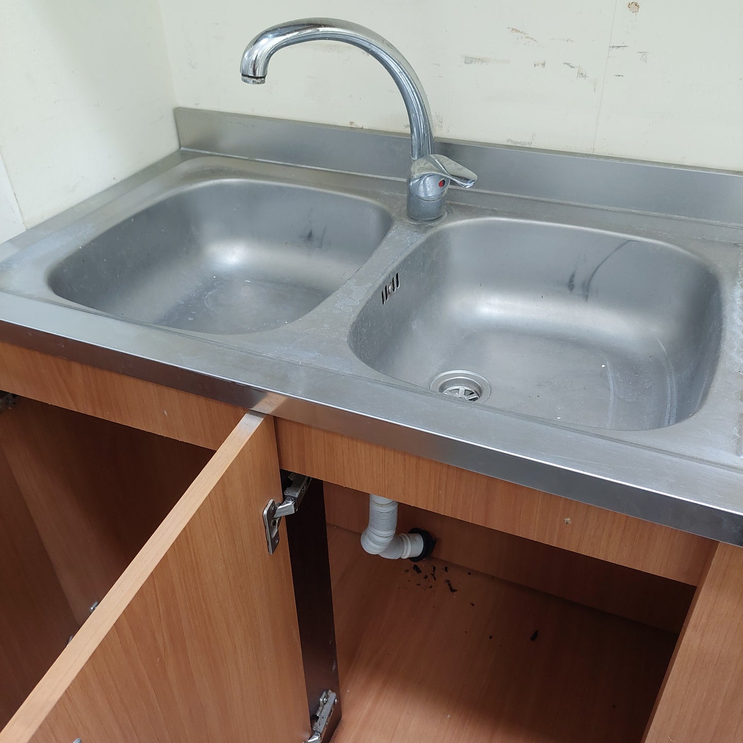 Lavello 2 Vasche Con Sgocciolatoio + Pensile E Scolapiatti Cm120x33x70 Cm120x50