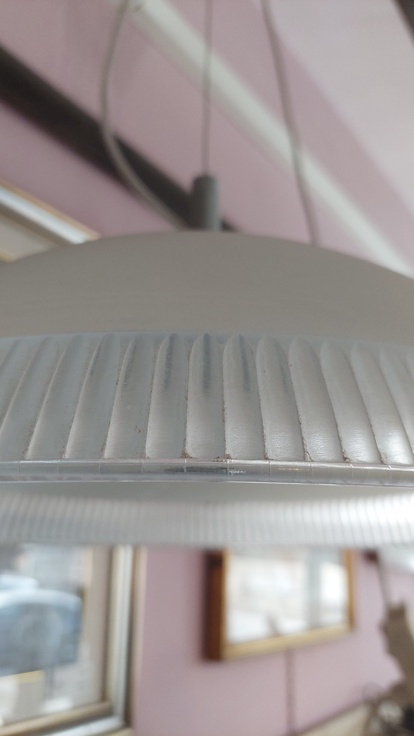Lampadario Cupola Vetro Bianco/trasp. D38,5 1/l