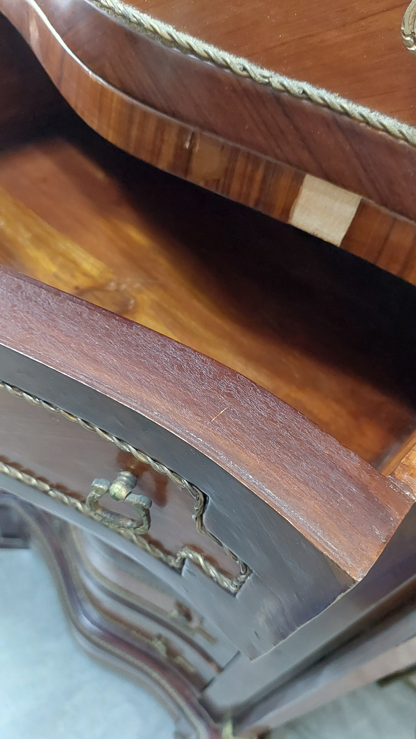 Settimino* Stile Francese Legno Inserti Ottone