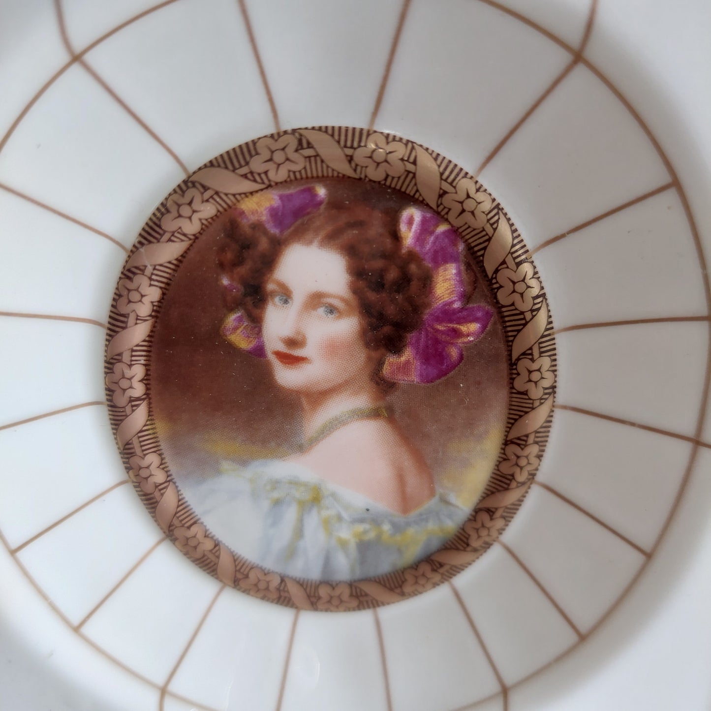 Quadretto Dama Porcellana Heinrich Villeroy & Boch