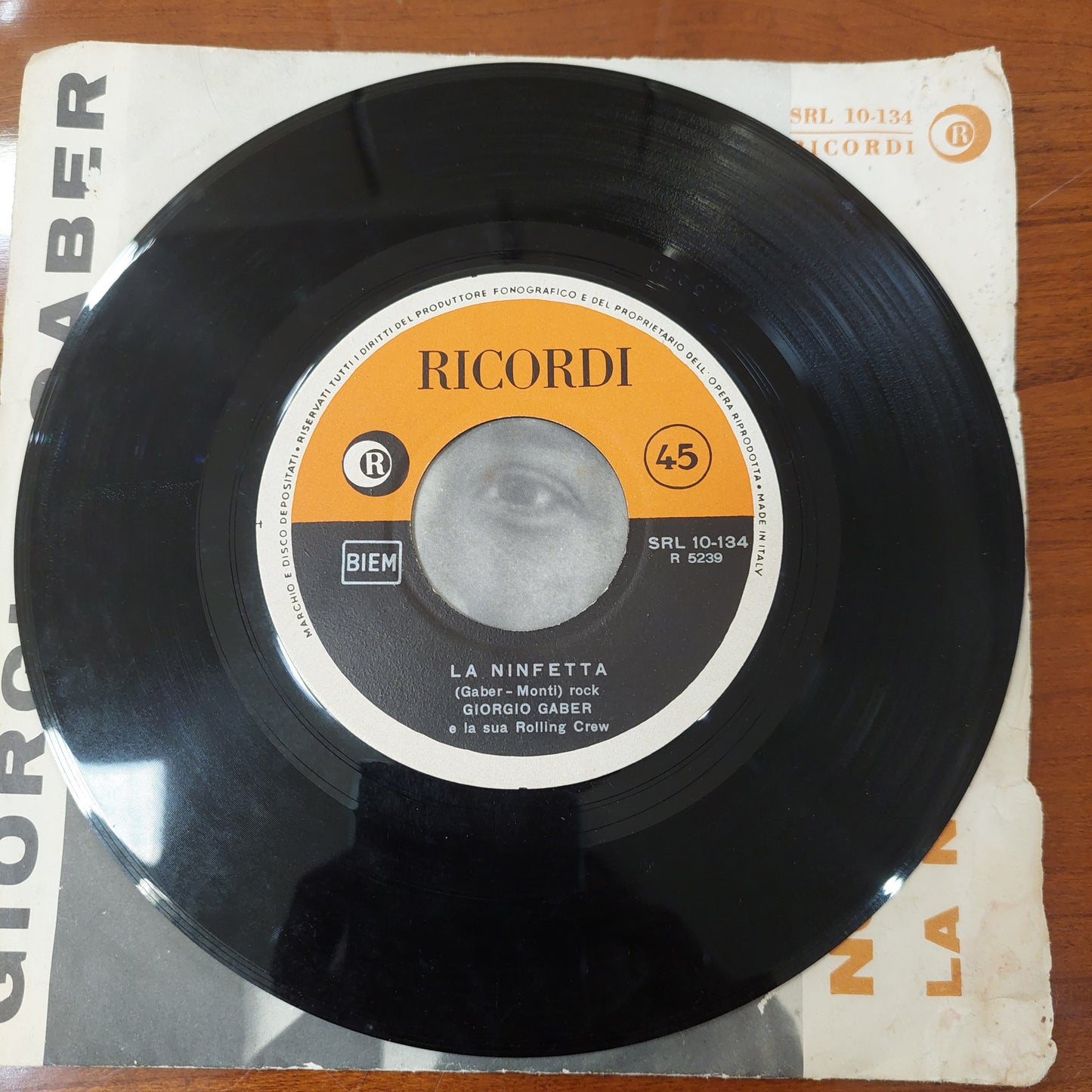 V/non Arrossire - Giorgio Gaber (45 Giri)