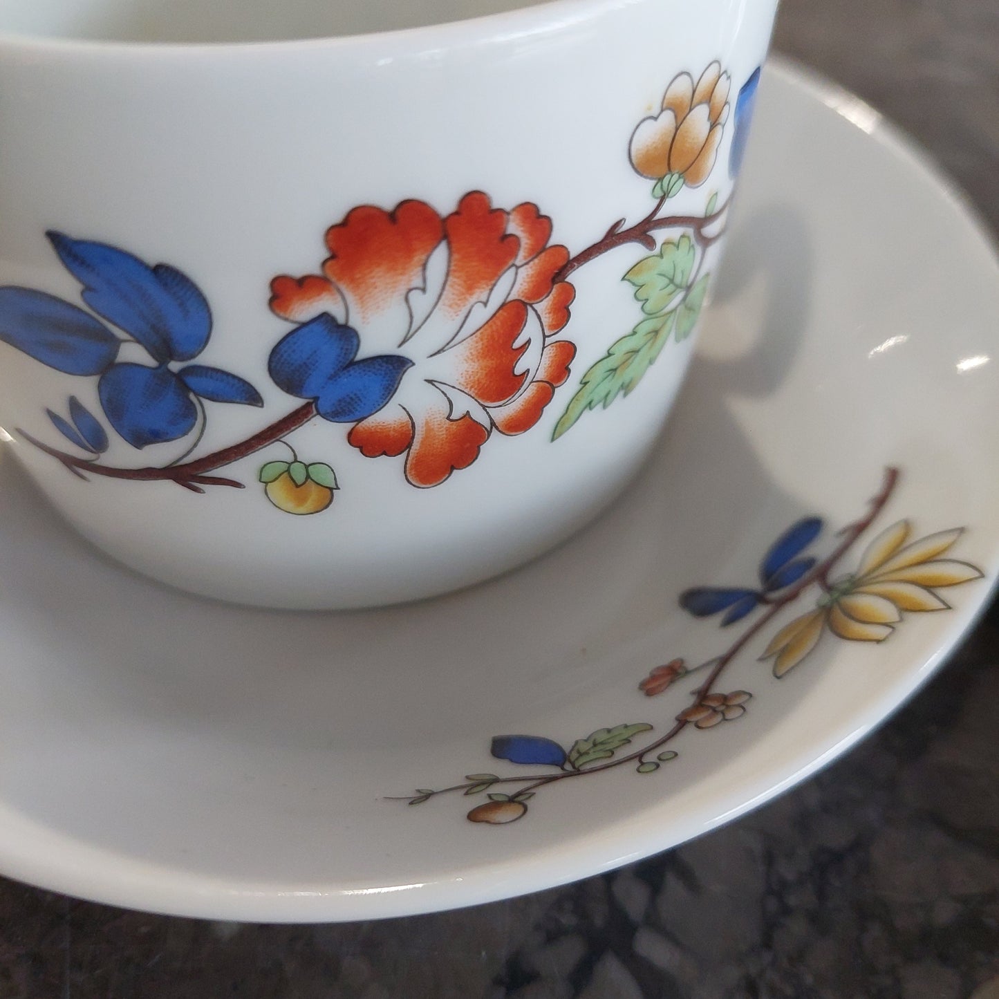 Tazza Da The Porcellana Richard Ginori Decoro Fiori