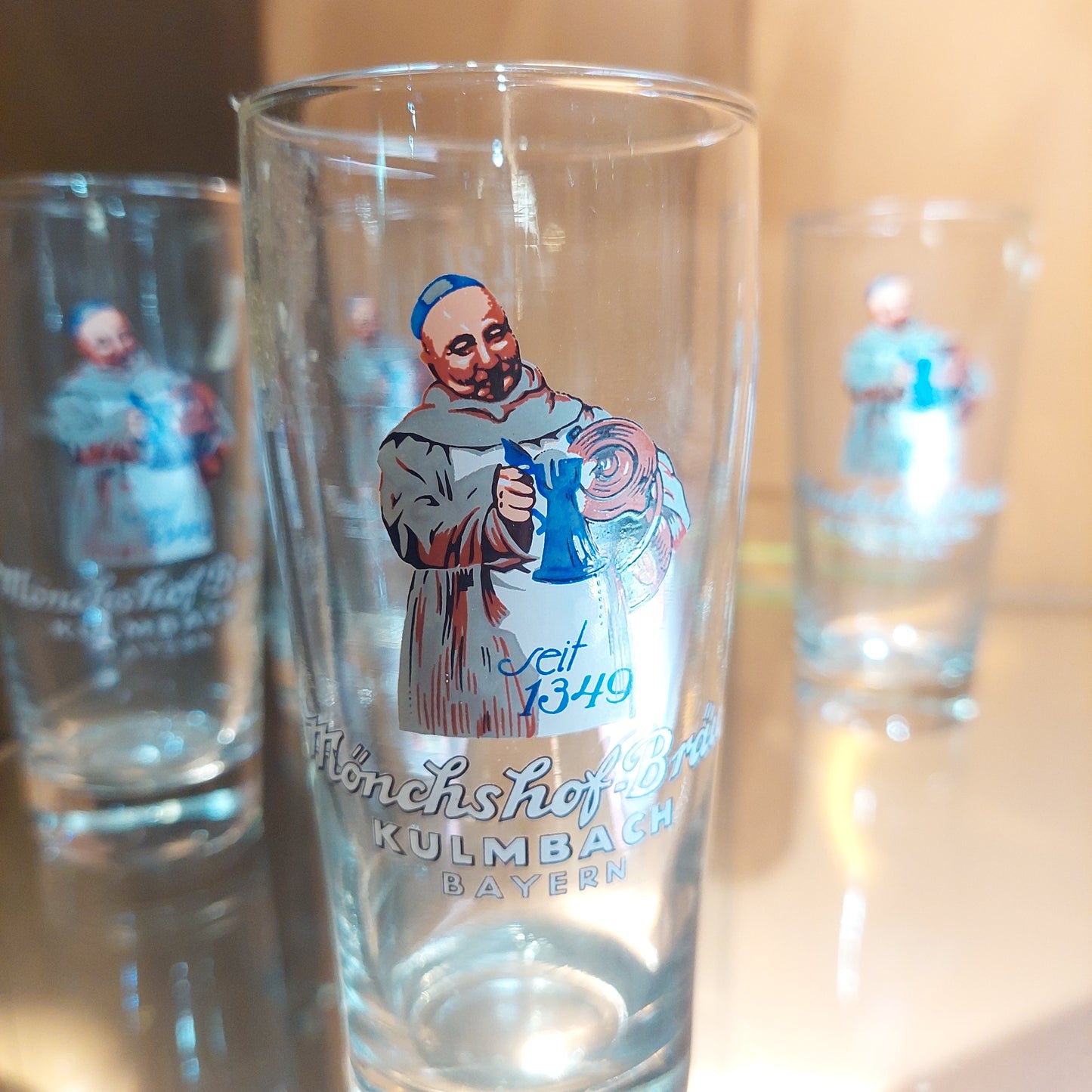 Set/4 Bicchieri Birra Birra Mönchshof Bräu Kulmbach