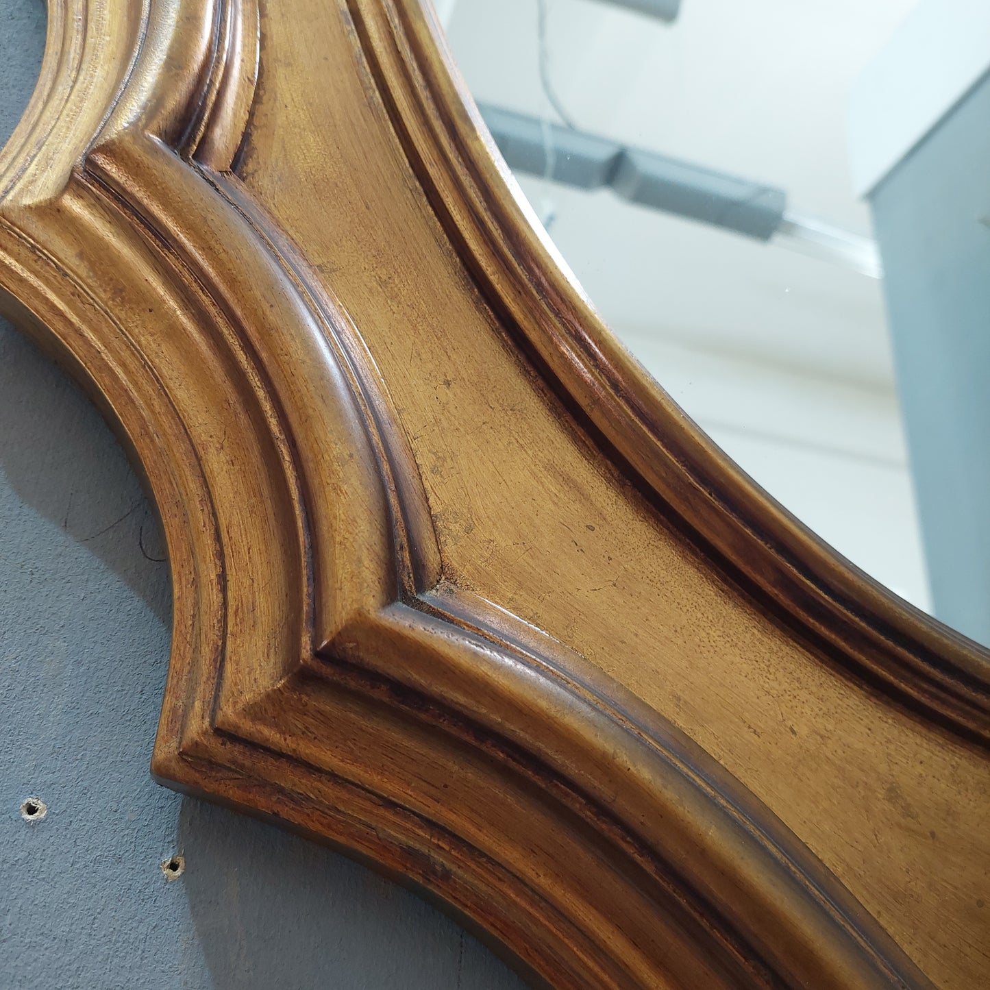 Specchio Legno Oro Cm70x97h