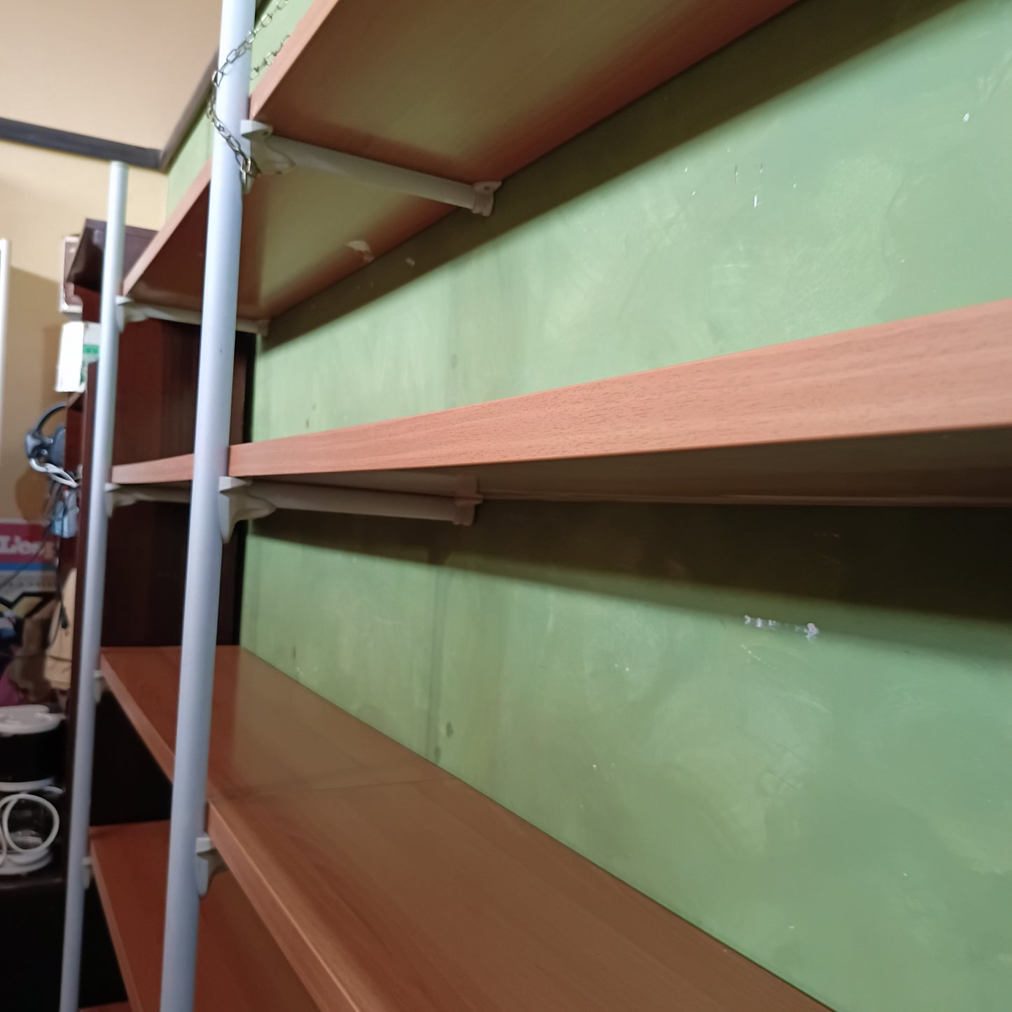 Libreria A Giorno Metallo/faggio 10/r Cm240x35x220h