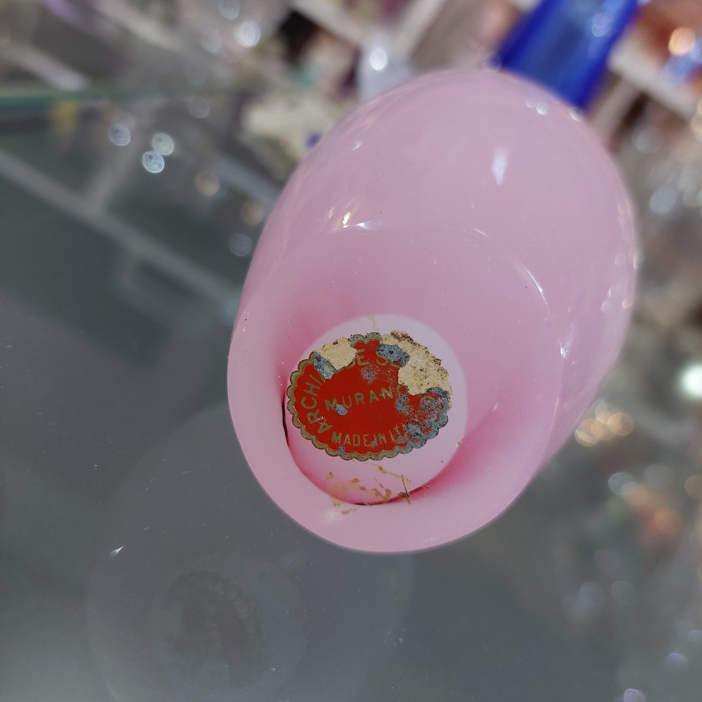 Statuetta Soprammobile Vetro* Di Murano Rosa H20