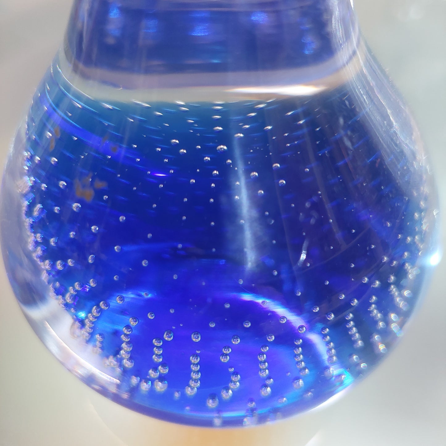 Soprammobile Fermacarte Vetro Di Murano Blu