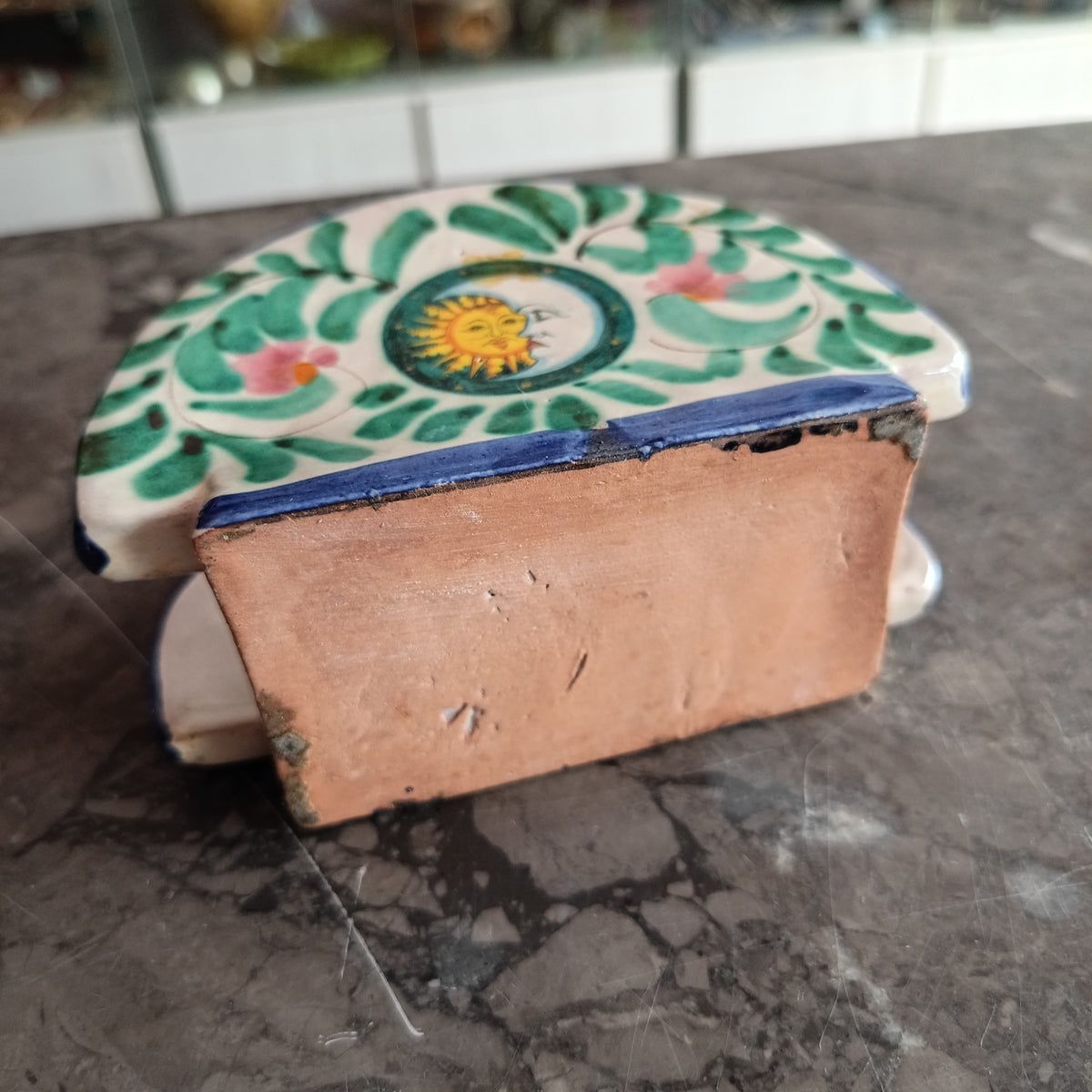 Portatovaglioli Ceramica Dipinta Sole/luna