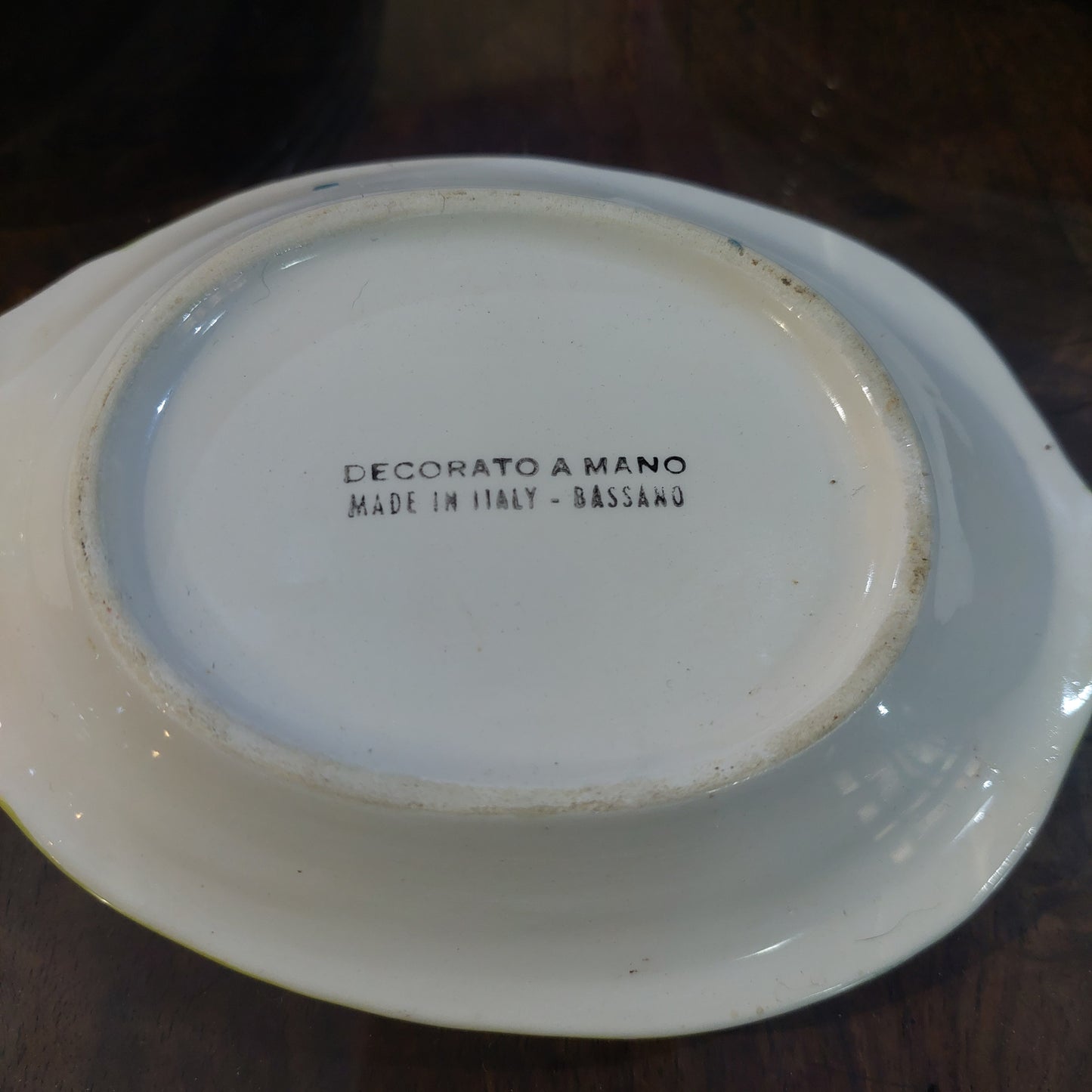 Vassoietto Limone Ceramica Bassano Decorato A Mano