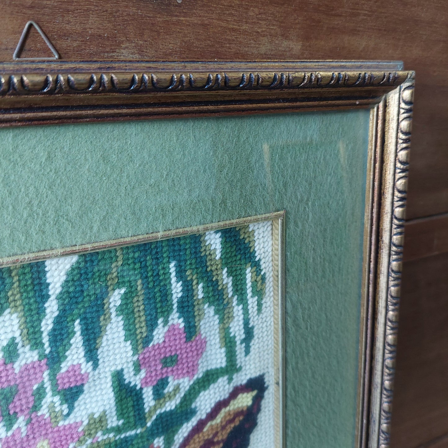 Quadro Farfalle Mezzopunto Cornice Dorata