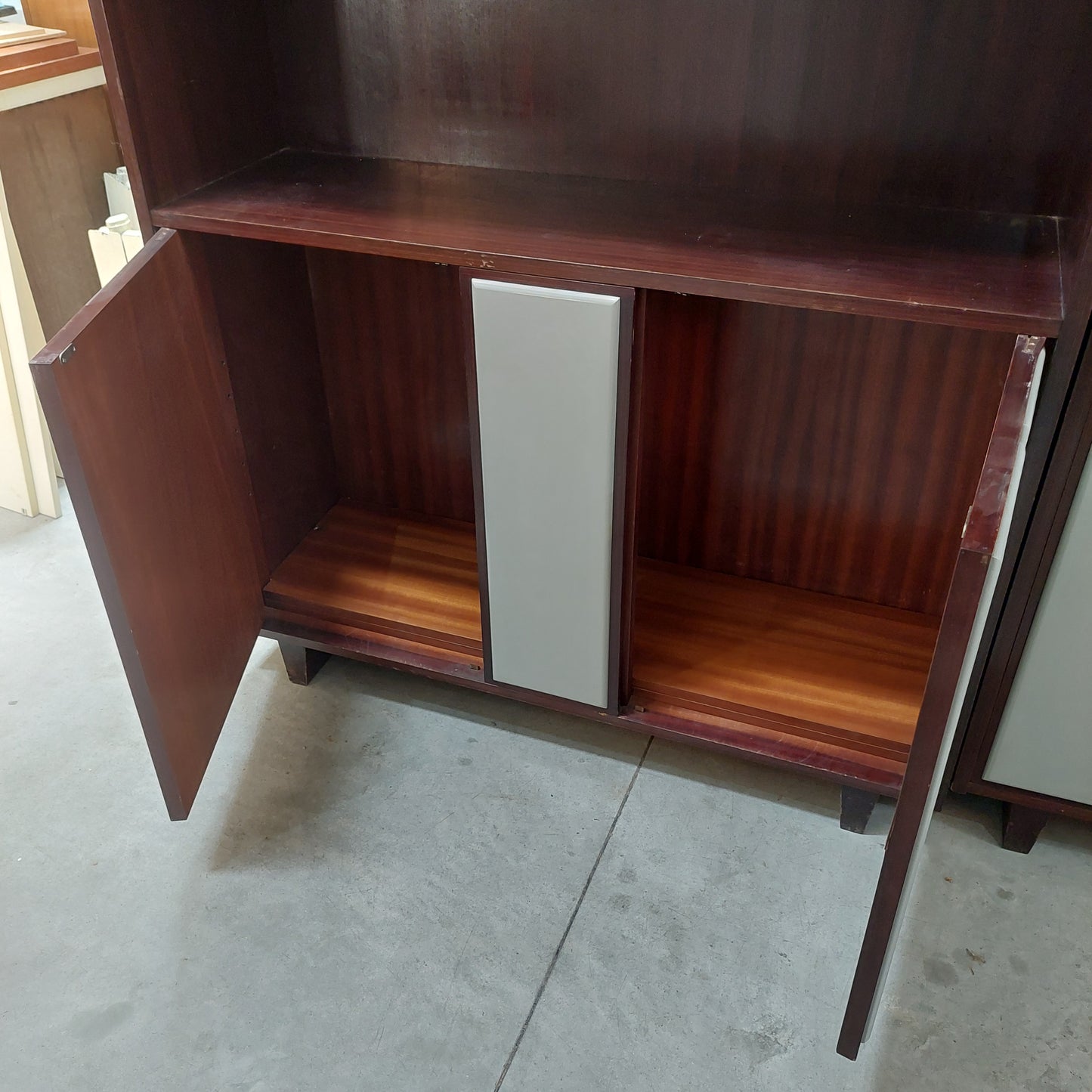 Libreria Legno Bicolore Anni 70 2/sportelli