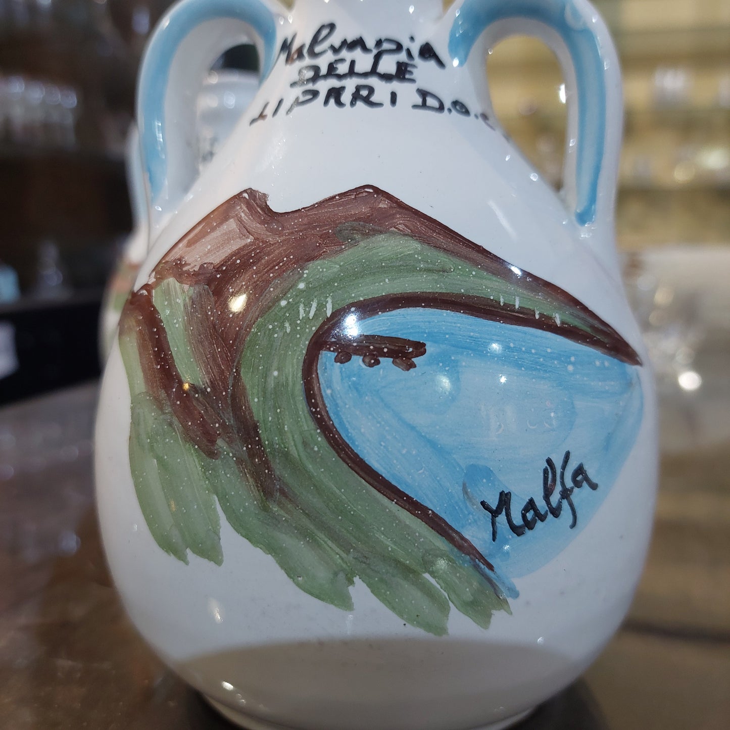 Coppia Anfore Ceramica "malvasia Delle Lipari D.o.c."