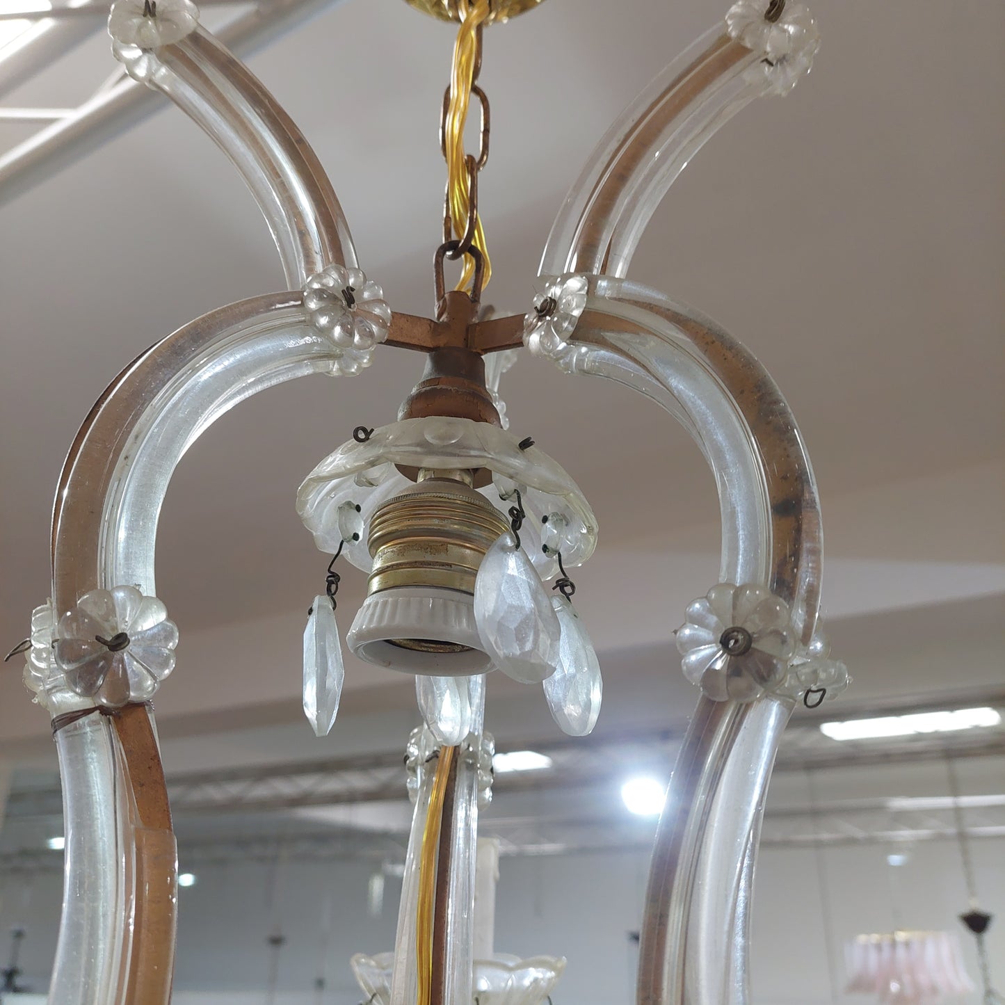 Lampadario Vetro Di Murano Anni '50 - 4/l (66372)