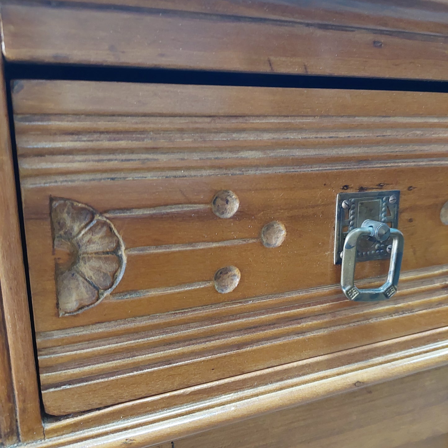 Comodino Legno St. Liberty Con Marmo 1/c 1/s Cm42x30x90h