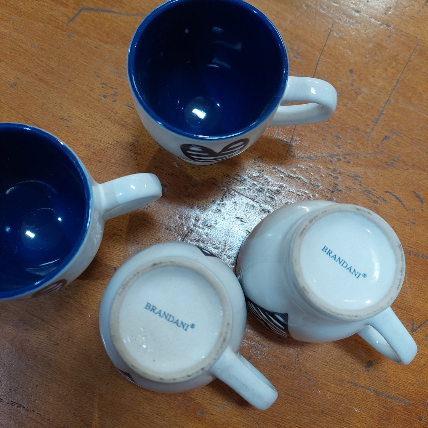Set/4 Tazzine Caffè Ceramica Brandani Cuore
