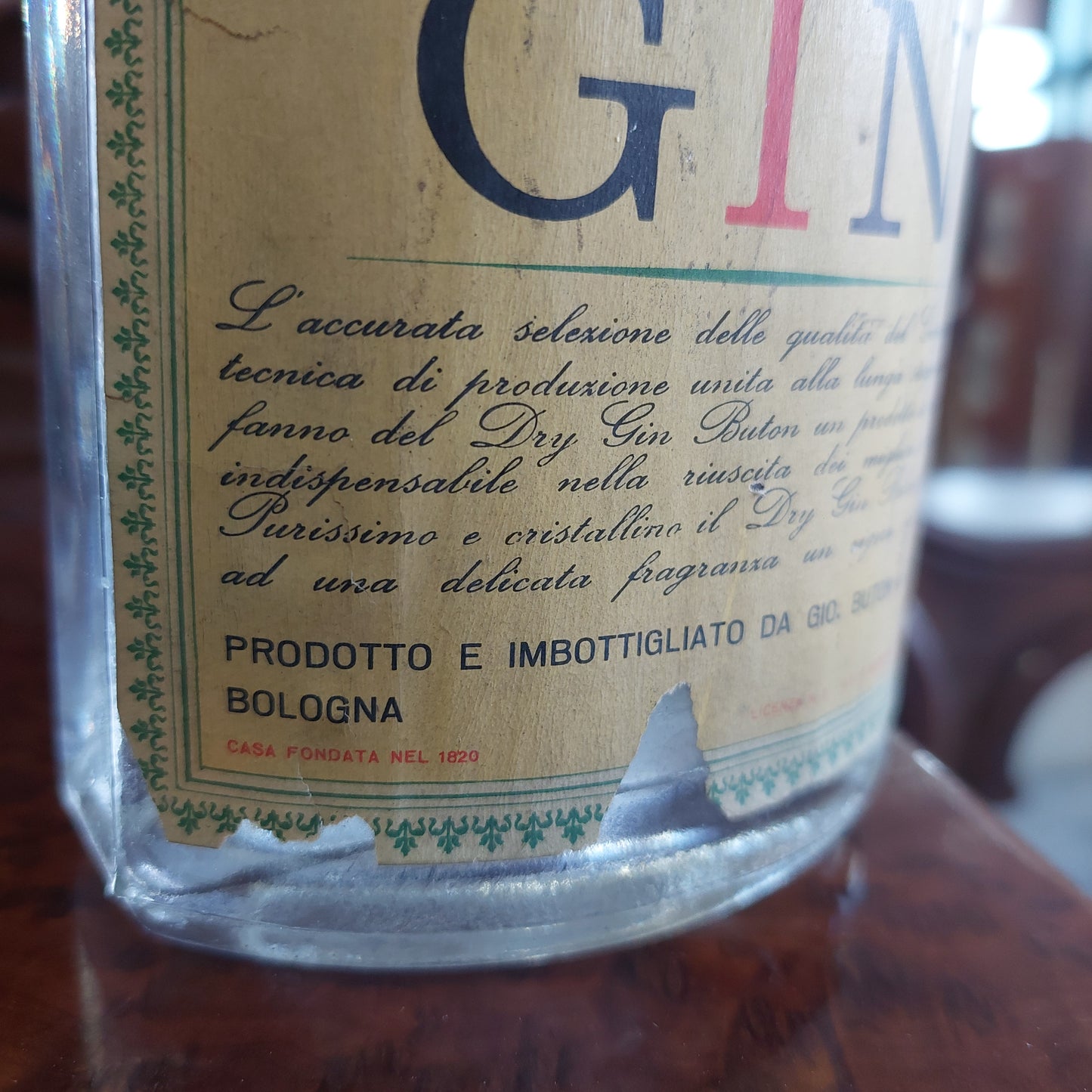 Buton Dry Gin Sigillo Stella Anni '50