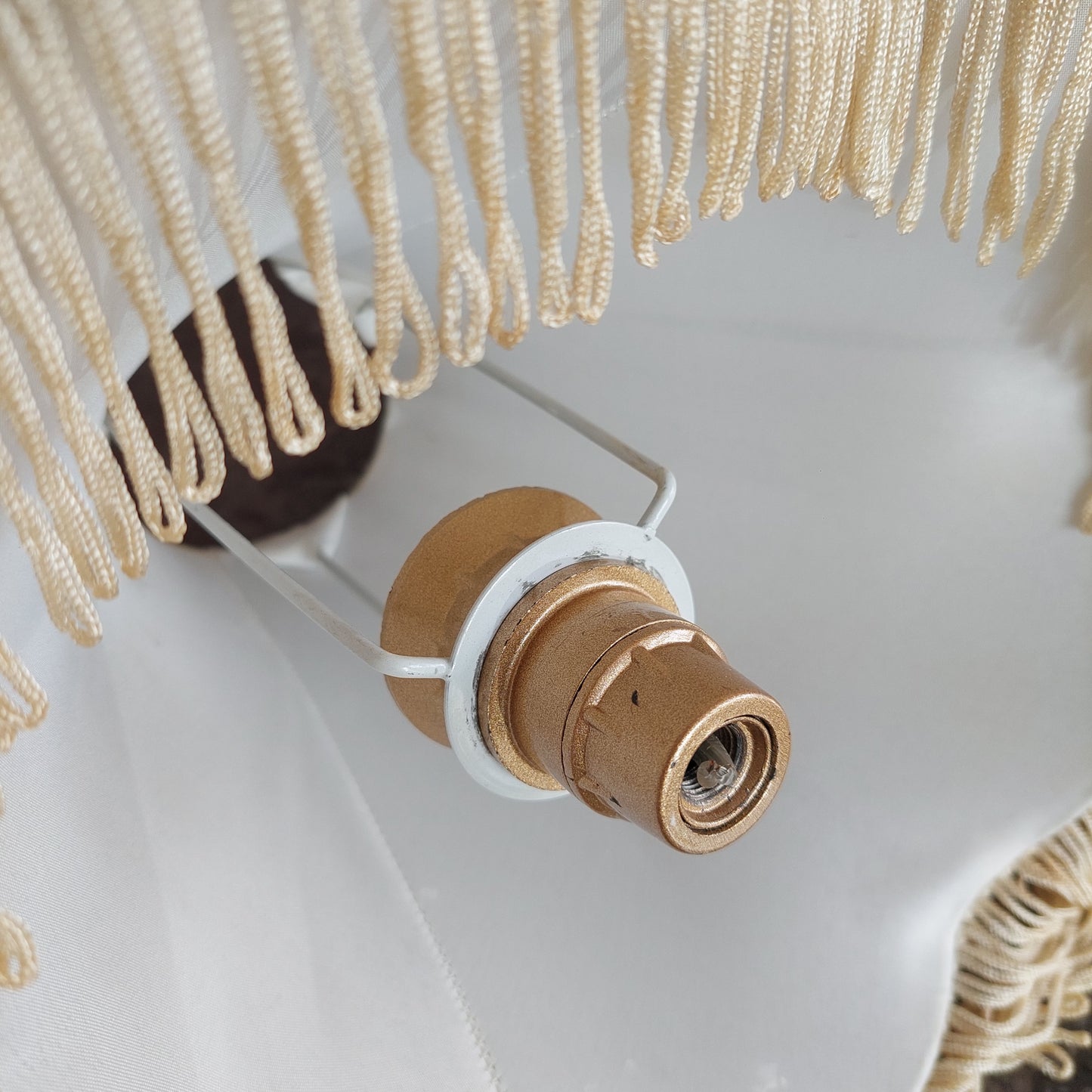 Paralume Beige Con Frange D20x20h
