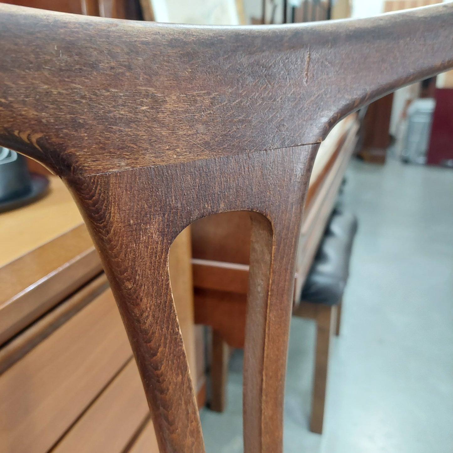 Set/6 Sedie Legno/velluto Verde Anni '50