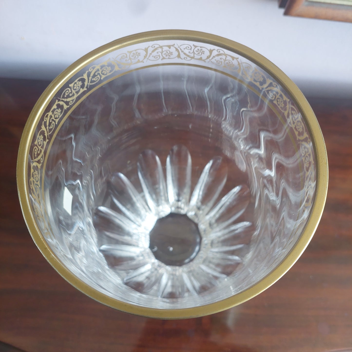 Vaso Cristallo Imperatore Decoro Oro