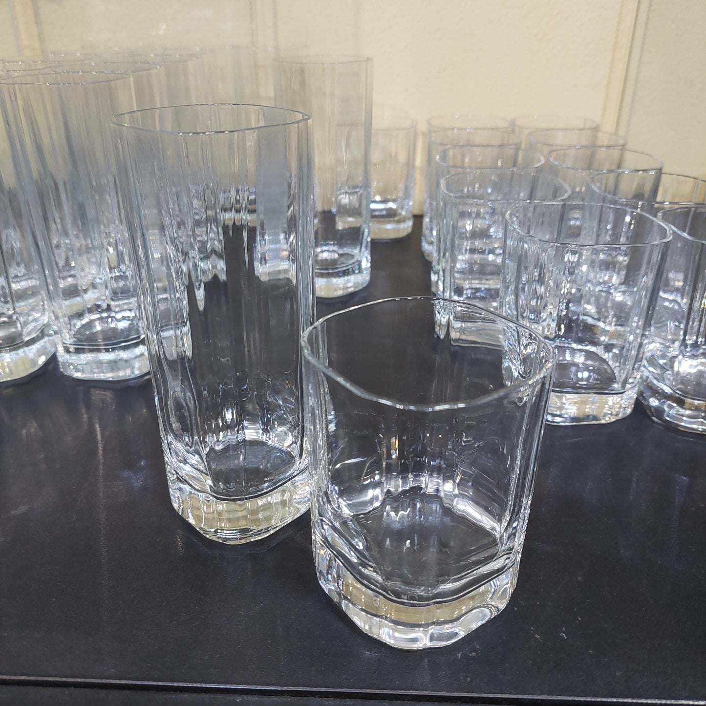 Set/24 Bicchieri Cristallo Righe