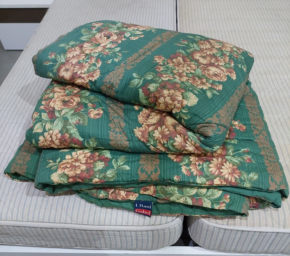 Trapunta Matrimoniale* Verde/fiori "i Rasi - Gabel"