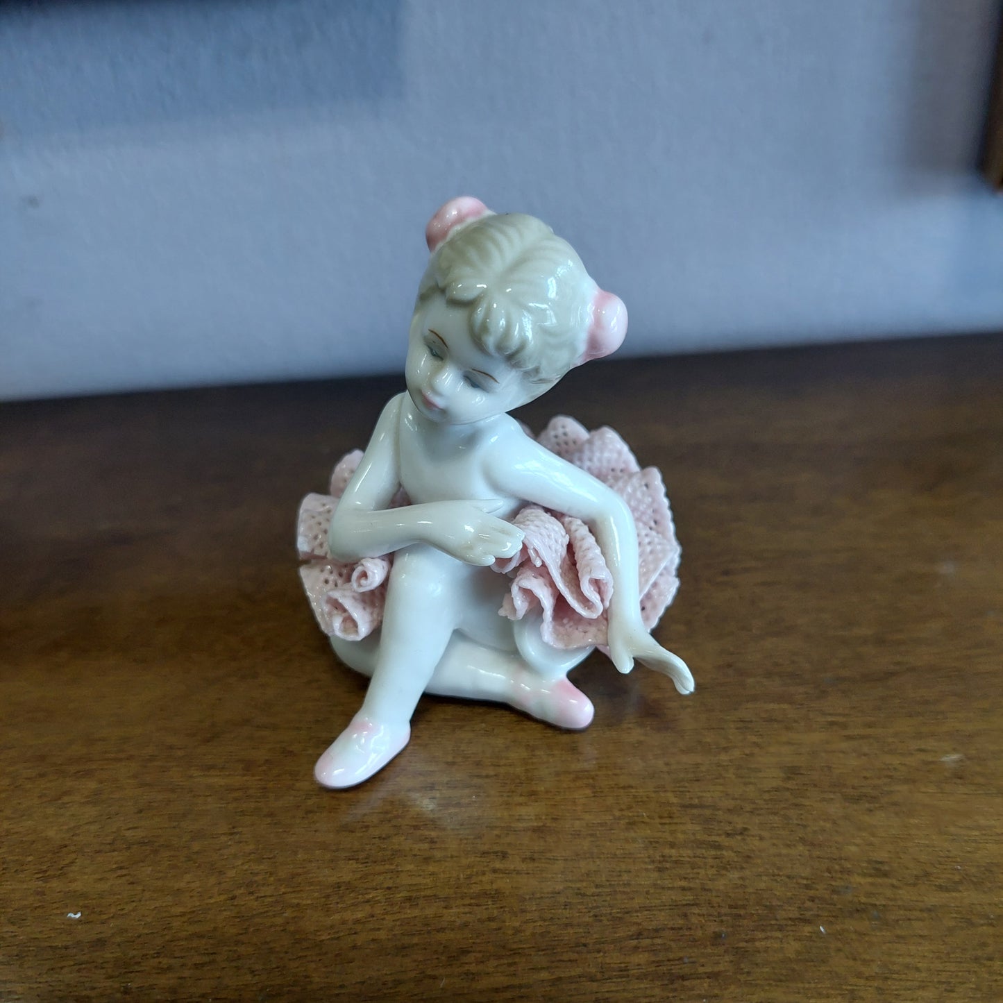 Statuina Ballerina Seduta Porcellana Royal Class