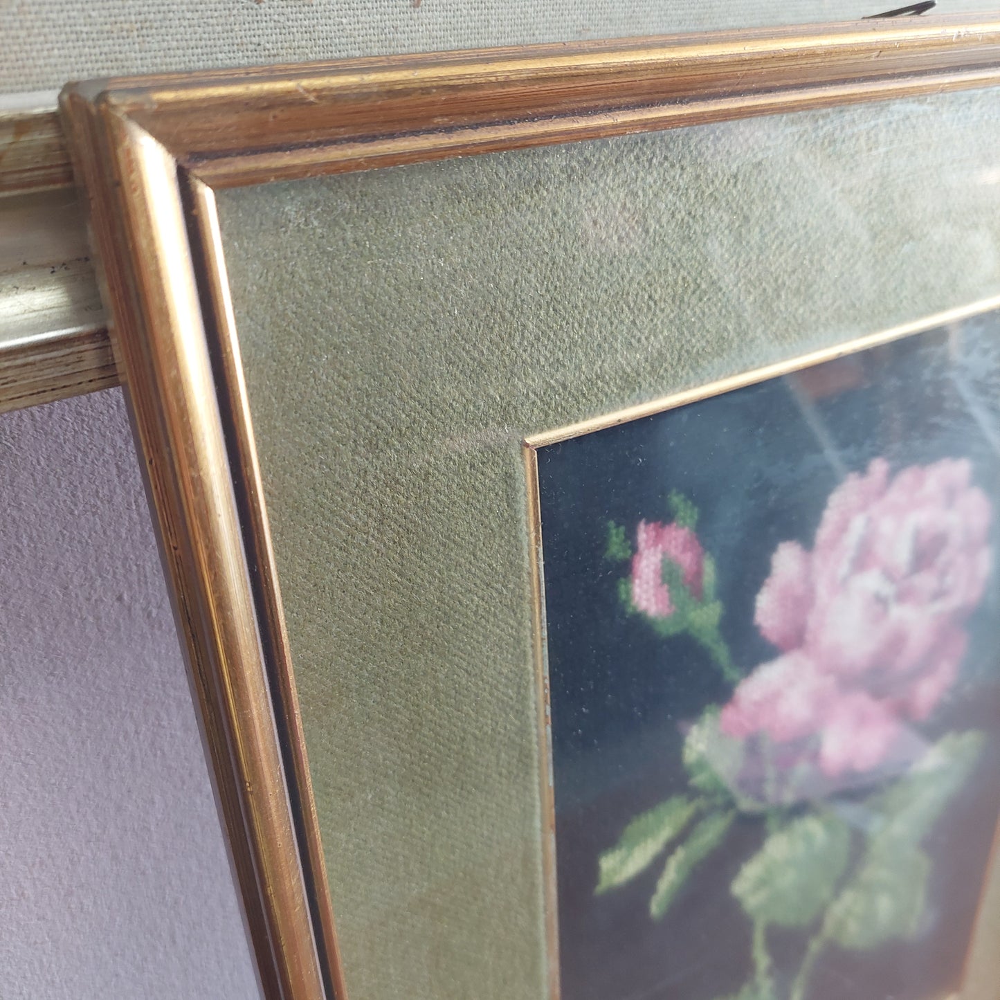 Q/rosa Punto Croce Cm34x44